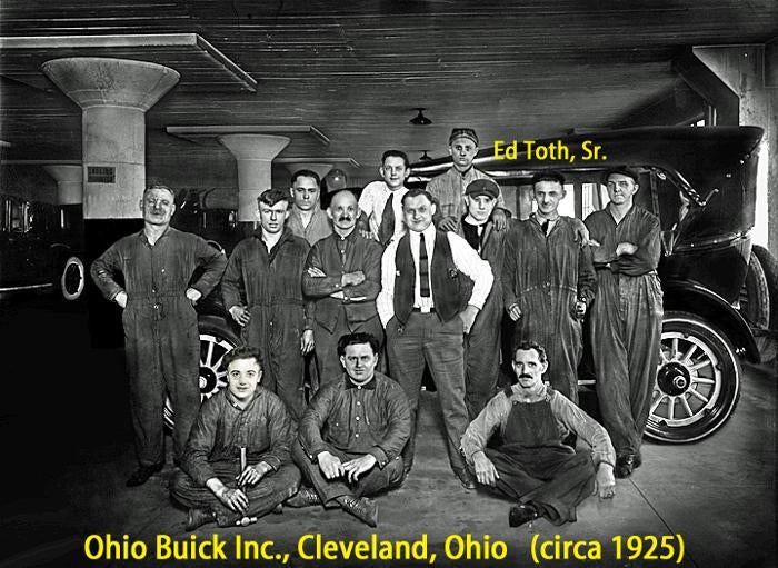 1925 image with crew | Toth Buick GMC in AKRON OH