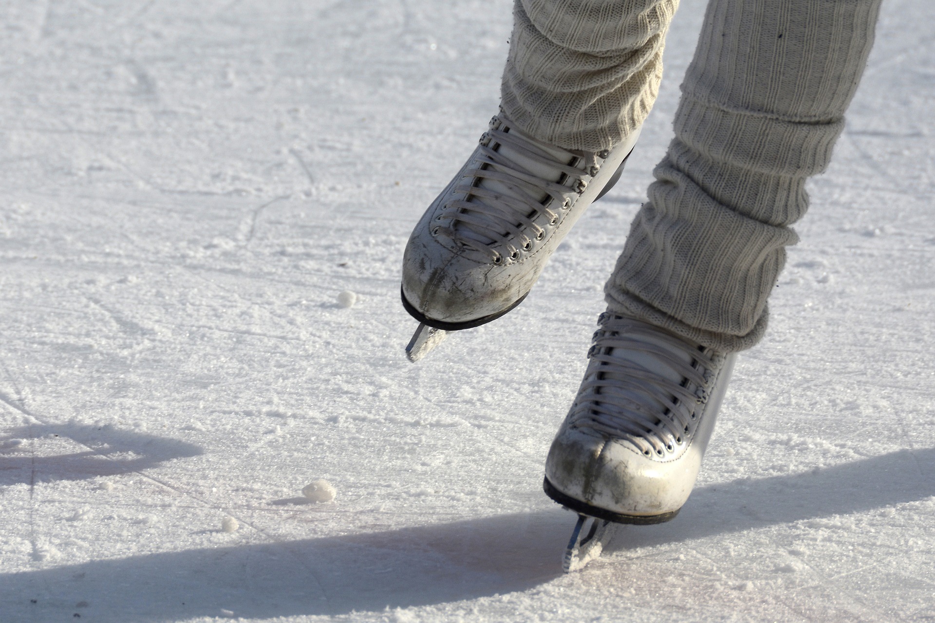 A person ice skating