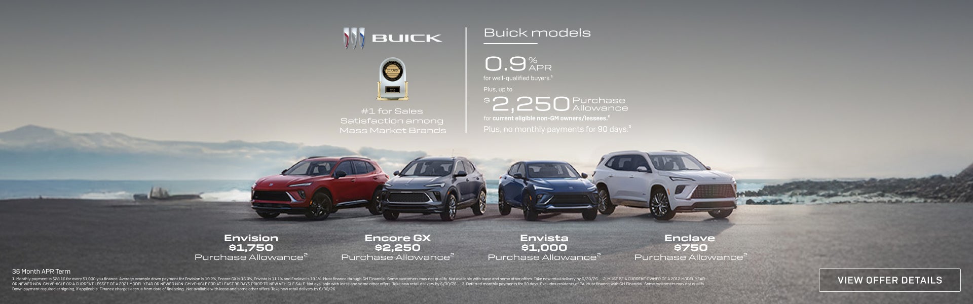 0.9% APR FOR 36 MONTHS
FOR WELL-QUALIFIED BUYERS.1

Plus, up to $2,250 PURCHASE ALLOWANCE for cur...
